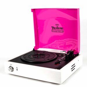 Vitrola Treasure Pink White Echo Vintage