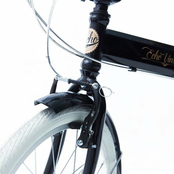 Bicicleta Dobrável Fênix Black com Acessórios e Bolsa Echo Vintage