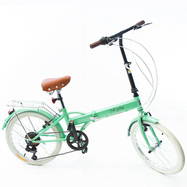 Bicicleta Dobrável Fênix Green com Acessórios e Bolsa Echo Vintage