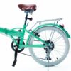 Bicicleta Dobrável Fênix Green com Acessórios e Bolsa Echo Vintage
