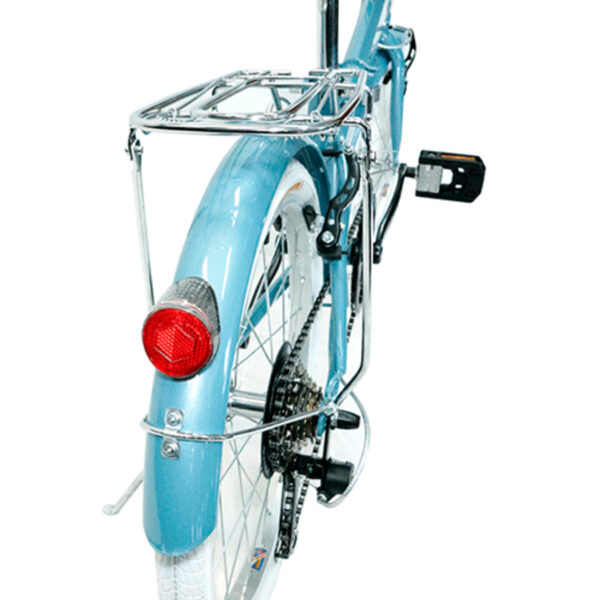 Bicicleta Dobrável Fênix Blue com Acessórios e Bolsa Echo Vintage