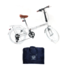 Bicicleta Dobrável Fênix White + Acessórios + Bolsa de Transporte