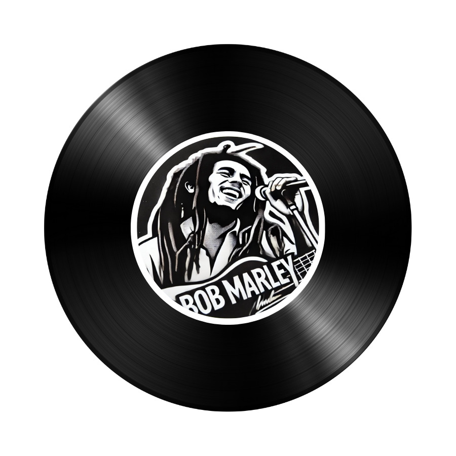 Disco de Vinil para decoração Bob Marley