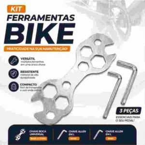 Kit Ferramentas Bike Universal + Chave Multifunção 8 a 17mm + Allen 5 e 6mm
