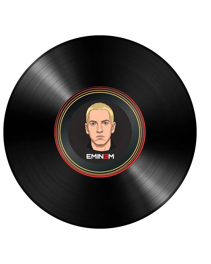 Discos de Vinil Decorativos Retrô para Parede – Eminem