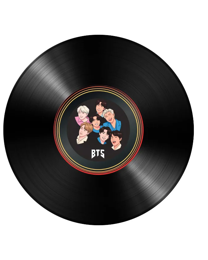 Discos de Vinil Decorativos Retrô para Parede – BTS