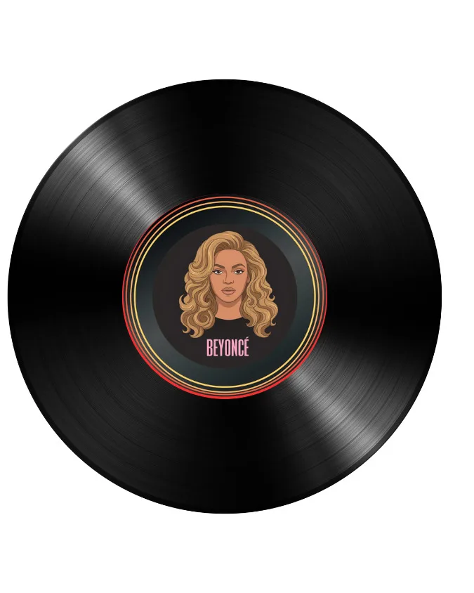 Discos de Vinil Decorativos Retrô para Parede – Beyoncé