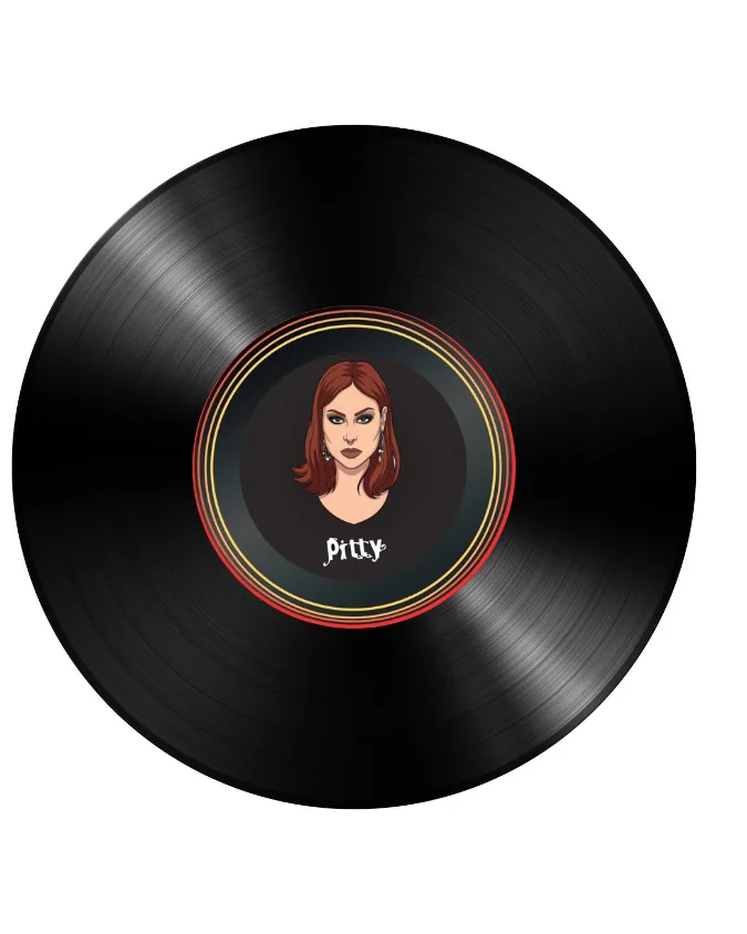 Discos de Vinil Decorativos Retrô para Parede – Pitty