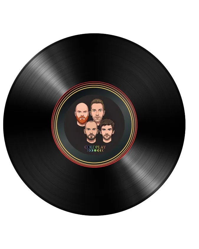 Discos de Vinil Decorativos Retrô para Parede – Coldplay