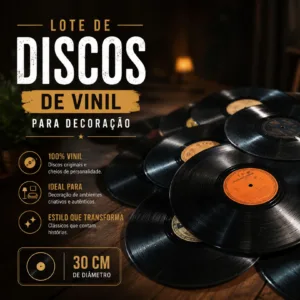 Disco para Decoração - 1.000 Unidades de Disco de Vinil